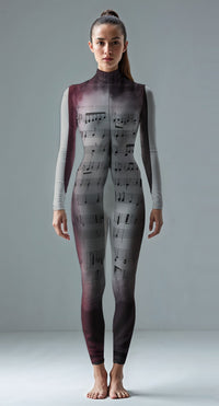 Burgundy custom unitard