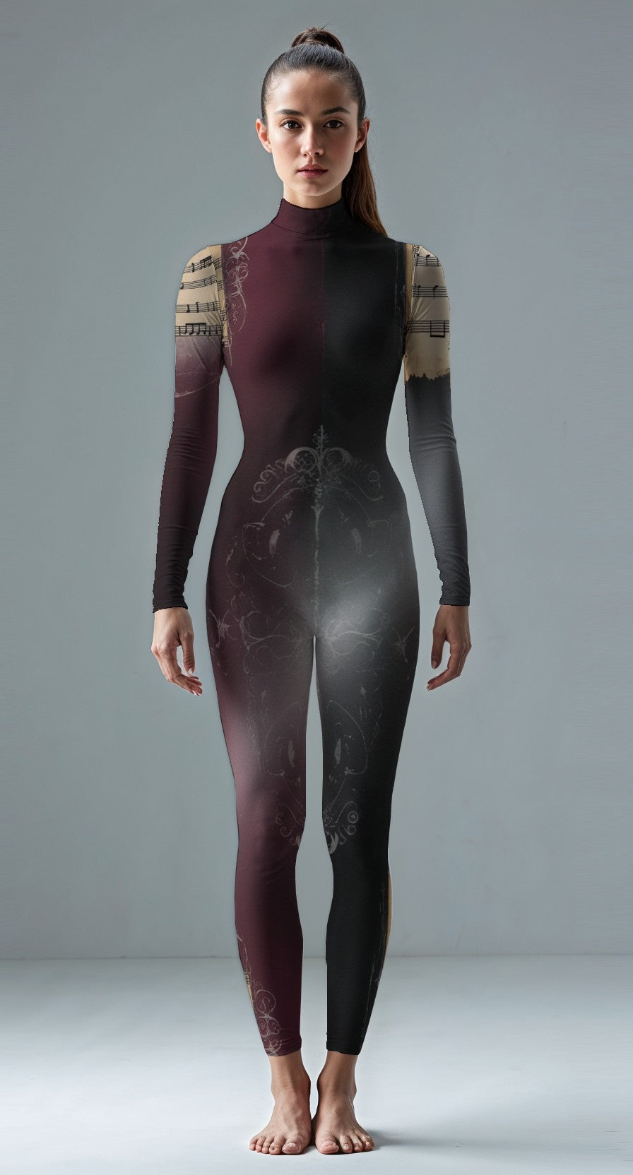 Black custom unitard