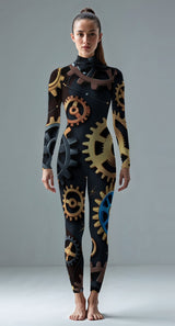Gold custom unitard