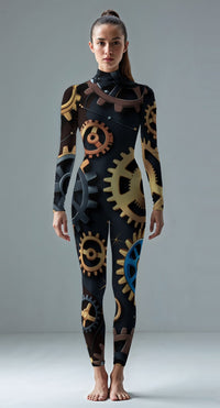 Gold custom unitard